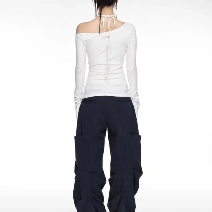 [BUNJANG] Nache Pintuck Wide Pants Marine Blue / [새 제품] 나체 PINTUCK WIDE PANTS MARINE BLUE