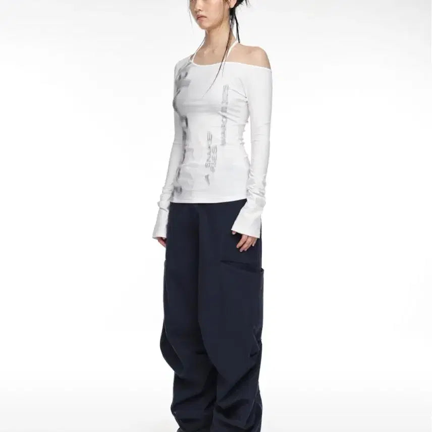[BUNJANG] Nache Pintuck Wide Pants Marine Blue / [새 제품] 나체 PINTUCK WIDE PANTS MARINE BLUE