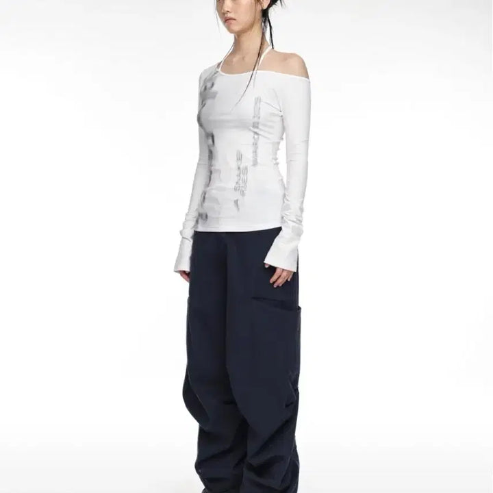 [BUNJANG] Nache Pintuck Wide Pants Marine Blue / [새 제품] 나체 PINTUCK WIDE PANTS MARINE BLUE