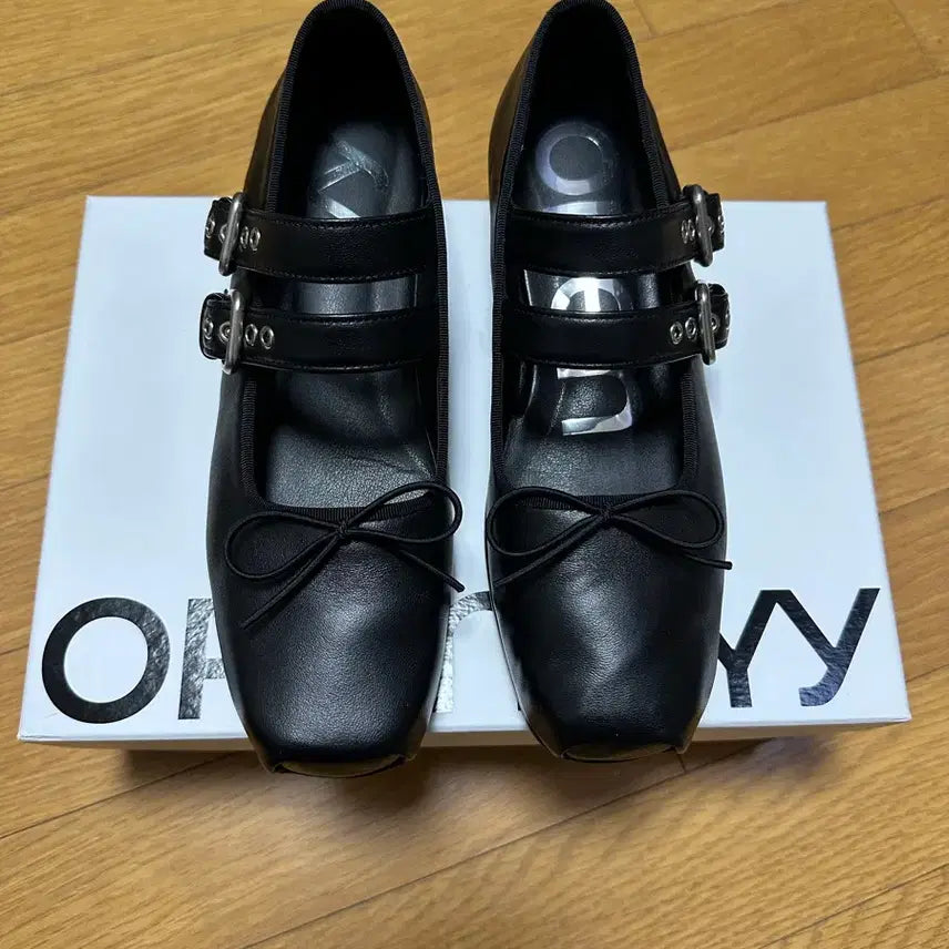 [BUNJANG] Open YY Buckle Ballet Flats Shoes Black 235 / 오픈와이와이 버클 발렛 플랫 슈즈 235(실착 1회)
