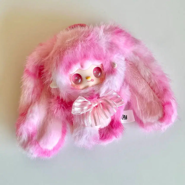 [BUNJANG] Yuki Hopping Bunny Pink Droopy Ears Rabbit Plush Keychain / 유키 호핑버니 핑크 쳐진귀 토끼 인형키링