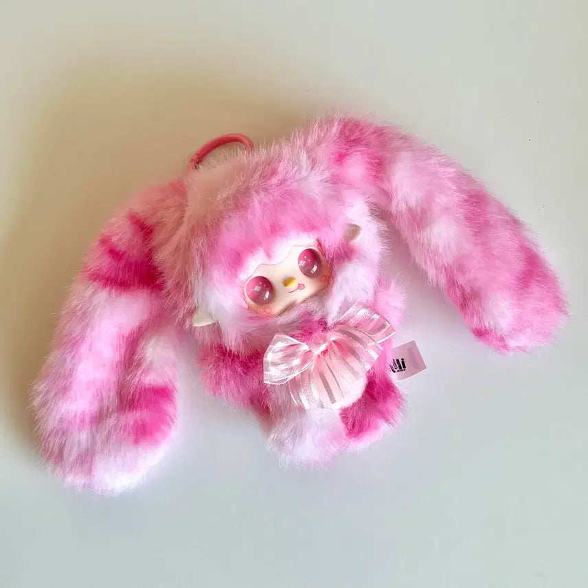 [BUNJANG] Yuki Hopping Bunny Pink Droopy Ears Rabbit Plush Keychain / 유키 호핑버니 핑크 쳐진귀 토끼 인형키링