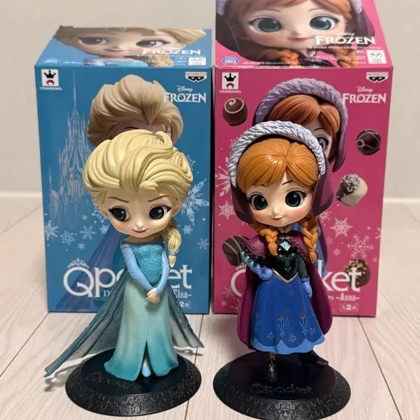 [BUNJANG] Disney Q posket Anna / Elsa Bundle Set (Unsealed) / 개봉품)디즈니 큐포스켓 겨울왕국 Qposket 안나/엘사 일괄