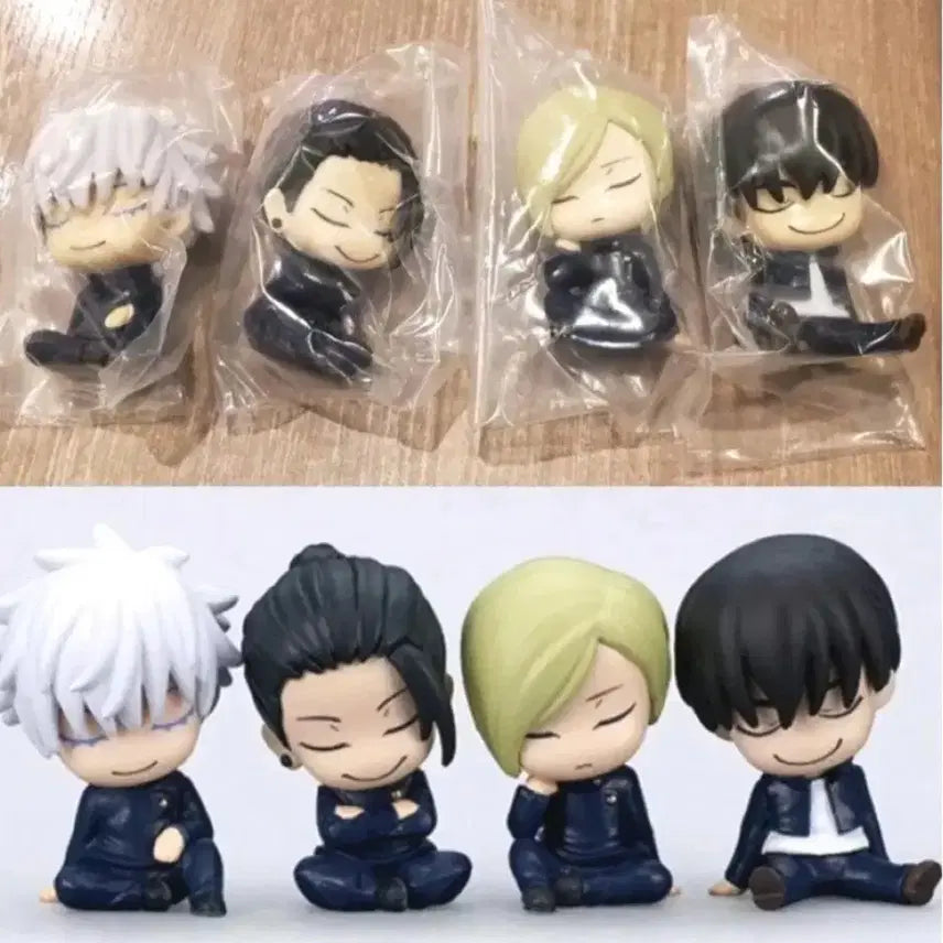 [BUNJANG] Jujutsu Kaisen Shoulder Sit Figure 4 Types Full Set / (새상품) 주술회전 어깨쿵 피규어 4종 풀세트