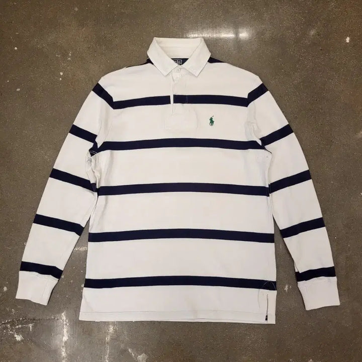 [BUNJANG] Polo Ralph Lauren Striped Rugby Shirt / 미국 빈티지 폴로 랄프로렌 스트라이프 럭비티 카라티