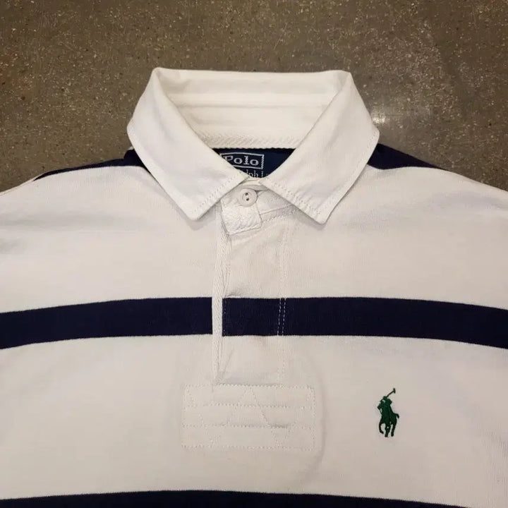 [BUNJANG] Polo Ralph Lauren Striped Rugby Shirt / 미국 빈티지 폴로 랄프로렌 스트라이프 럭비티 카라티