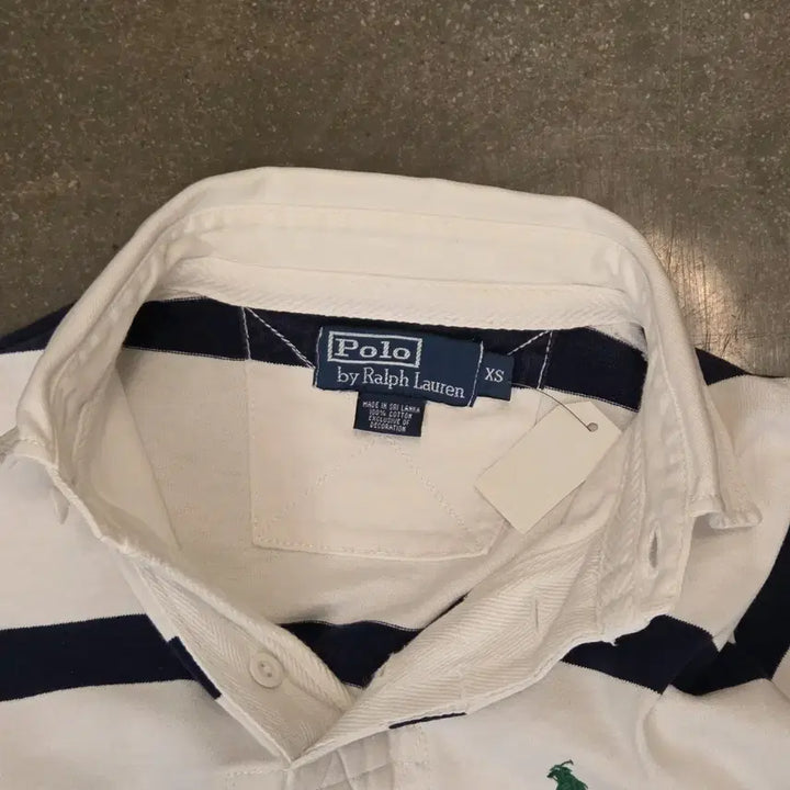[BUNJANG] Polo Ralph Lauren Striped Rugby Shirt / 미국 빈티지 폴로 랄프로렌 스트라이프 럭비티 카라티