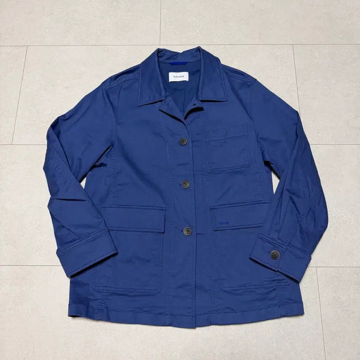 [BUNJANG] KUHO Plus Washed Cotton Jacket Blue Free Size / [구호] 워싱 코튼 자켓