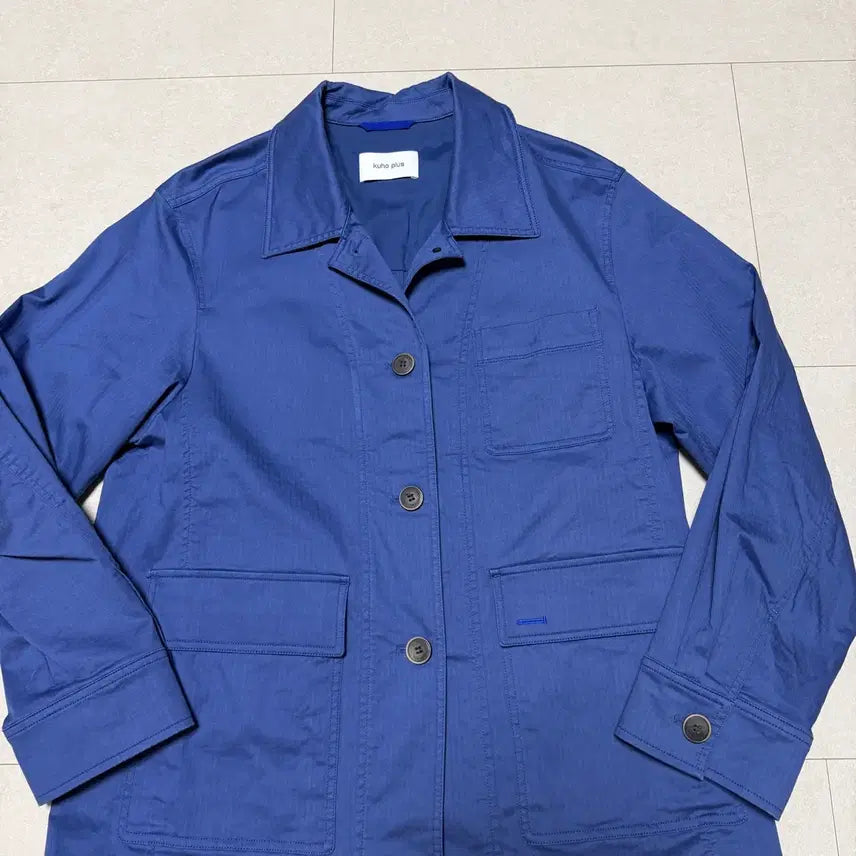[BUNJANG] KUHO Plus Washed Cotton Jacket Blue Free Size / [구호] 워싱 코튼 자켓