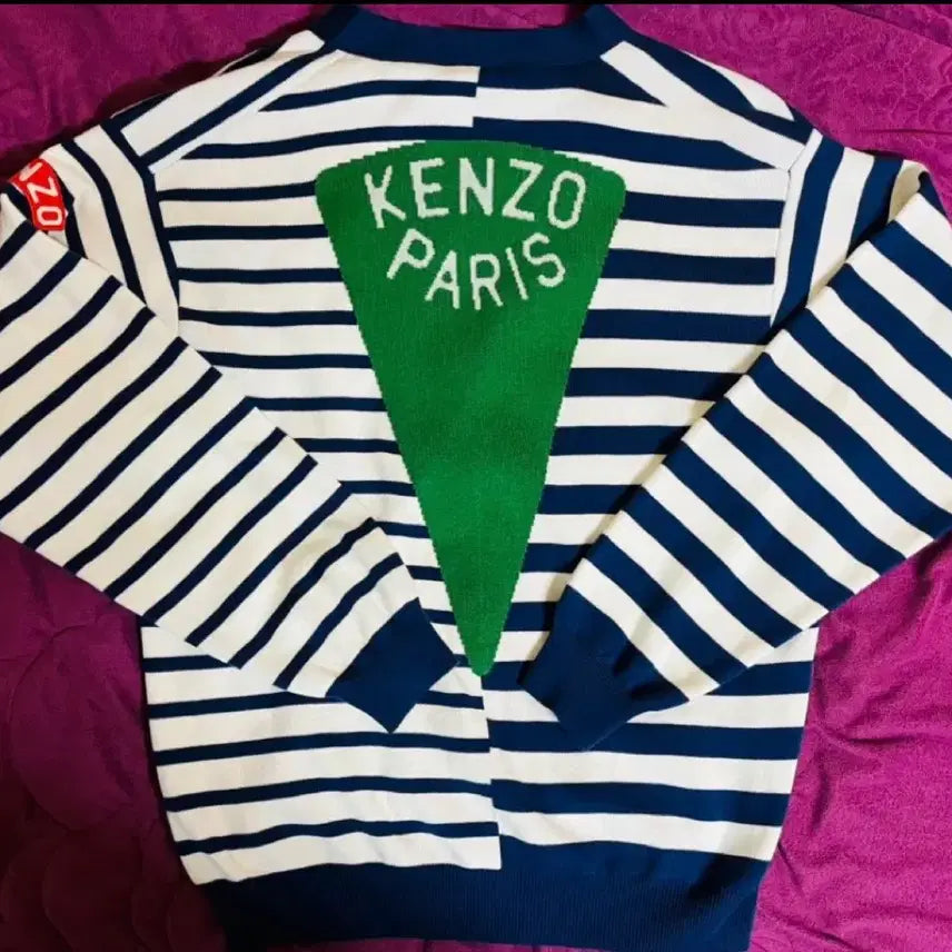 [BUNJANG] Kenzo Navy Stripe Cardigan / 겐조 네이비스트라이프 가디건드립니다[새제품]
