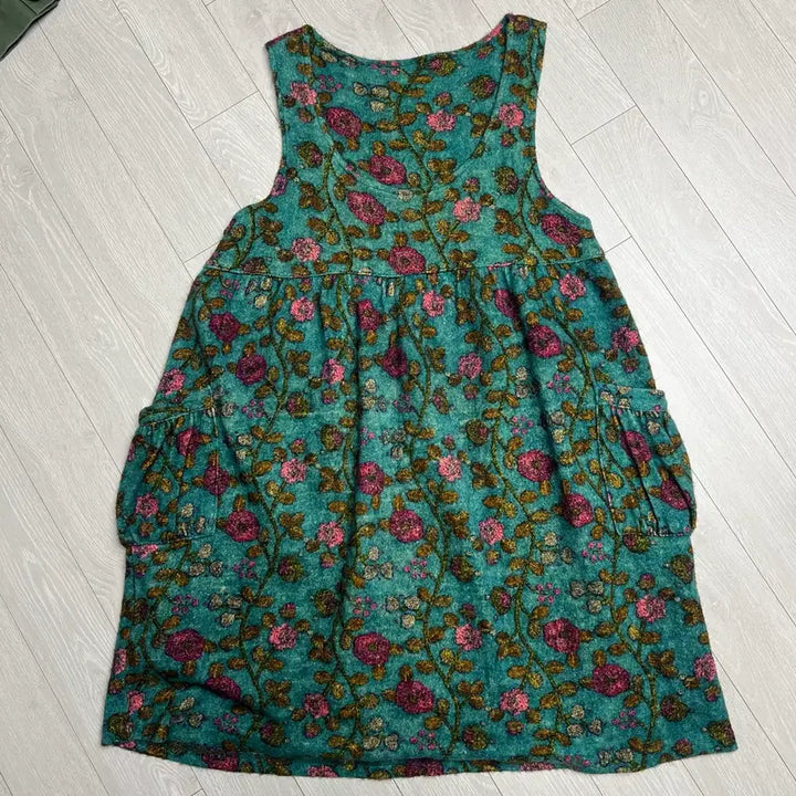 [BUNJANG] Mori Girl Flower Pattern Sleeveless Layered Dress / 모리걸 플라워 패턴 민소매 레이어드 원피스