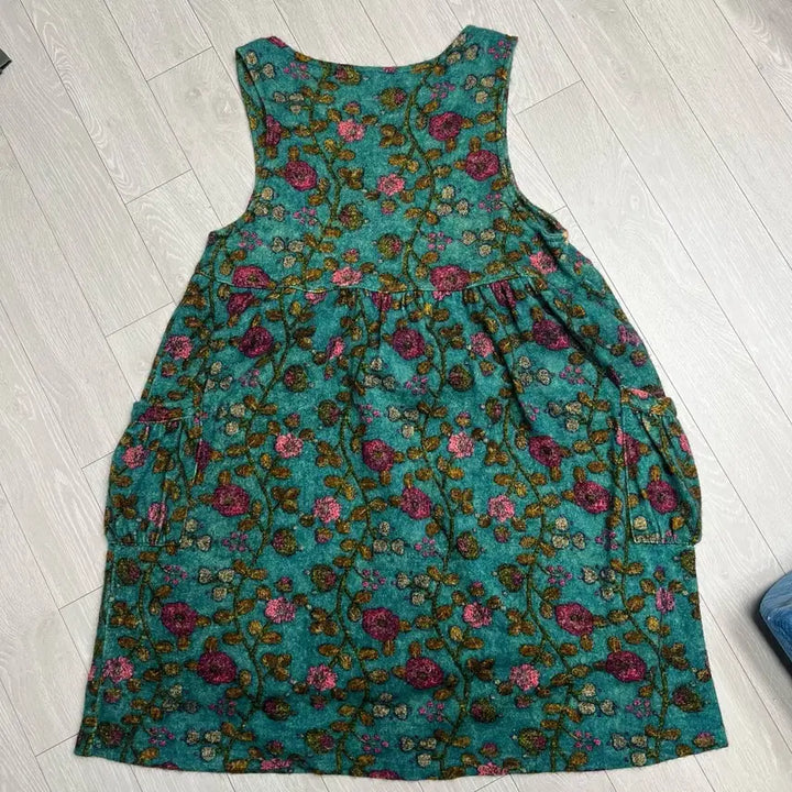[BUNJANG] Mori Girl Flower Pattern Sleeveless Layered Dress / 모리걸 플라워 패턴 민소매 레이어드 원피스