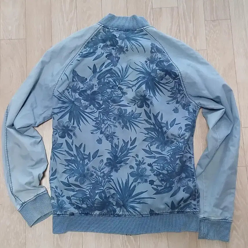 [BUNJANG] Zara Man Vintage Luxury Print Denim Blouson Jacket L / 자라 맨 빈티지 럭셔리 나염 데님 블루종 L