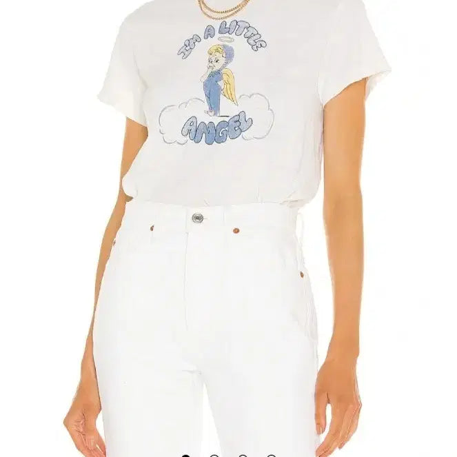 [BUNJANG] RE/DONE Classic Little Angel Graphic T-Shirt (Jennie) / RE/DONE 리던  클래식 Little Angel 그래픽 티셔츠(제니