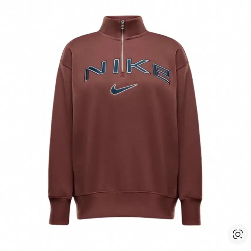 [BUNJANG] Nike NSW Phoenix Brown Quarter Zip Sweatshirt / 나이키 NSW 피닉스 브라운 쿼터집업 스웨트셔츠
