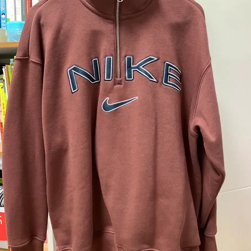 [BUNJANG] Nike NSW Phoenix Brown Quarter Zip Sweatshirt / 나이키 NSW 피닉스 브라운 쿼터집업 스웨트셔츠