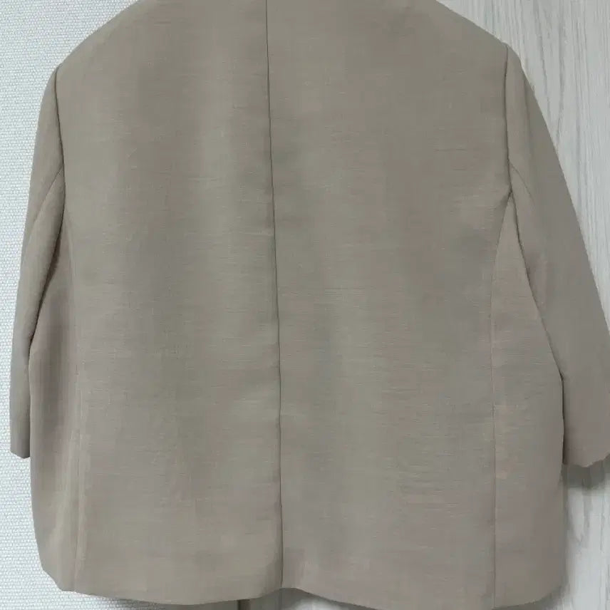 [BUNJANG] ON&amp;ON Beige Short-Sleeve Jacket Set / 온앤온 베이지 반팔 자켓 세트