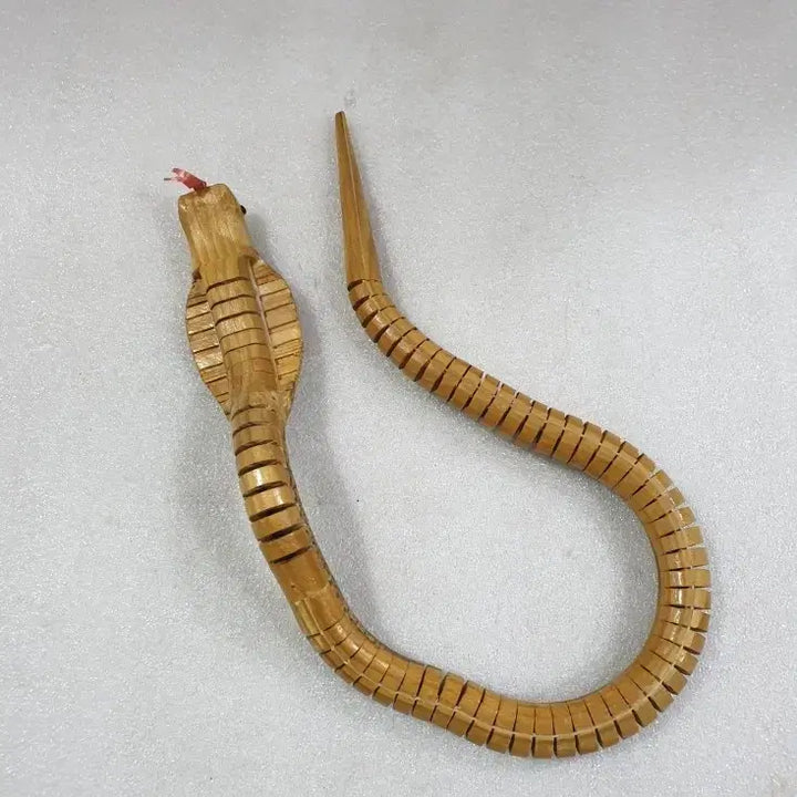 [BUNJANG] Vintage Wooden Cobra Snake Sculpture / 오래된 나무 코브라 뱀 조각 공예품
