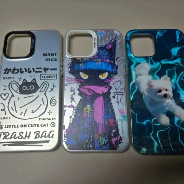 [BUNJANG] SO COOL Character iPhone 12 Pro Max Case Bundle Set with Screen Protectors / [미사용] 캐릭터 아이폰케이스 - 일괄 + 액정 강화유리 2