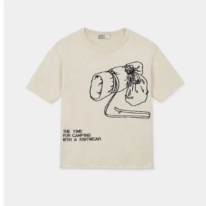 [BUNJANG] Knitly Camping Knit T-Shirt / 니틀리 knitly 캠핑 니트티셔츠