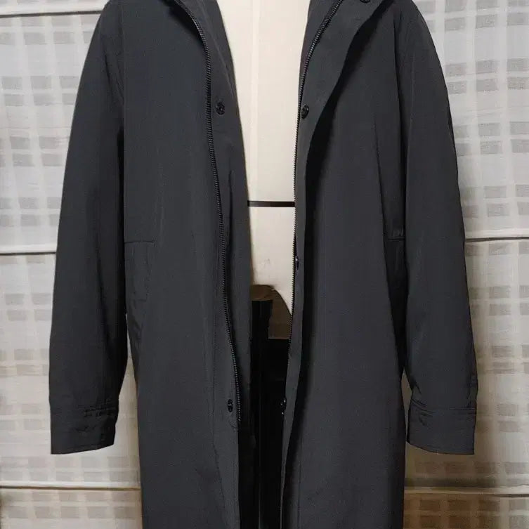 [BUNJANG] Time Homme Detachable Hood Padded Coat (Dark Grey, 105) / (한섬) 타임옴므 후드 패딩 코트 105 / 내피 탈부착