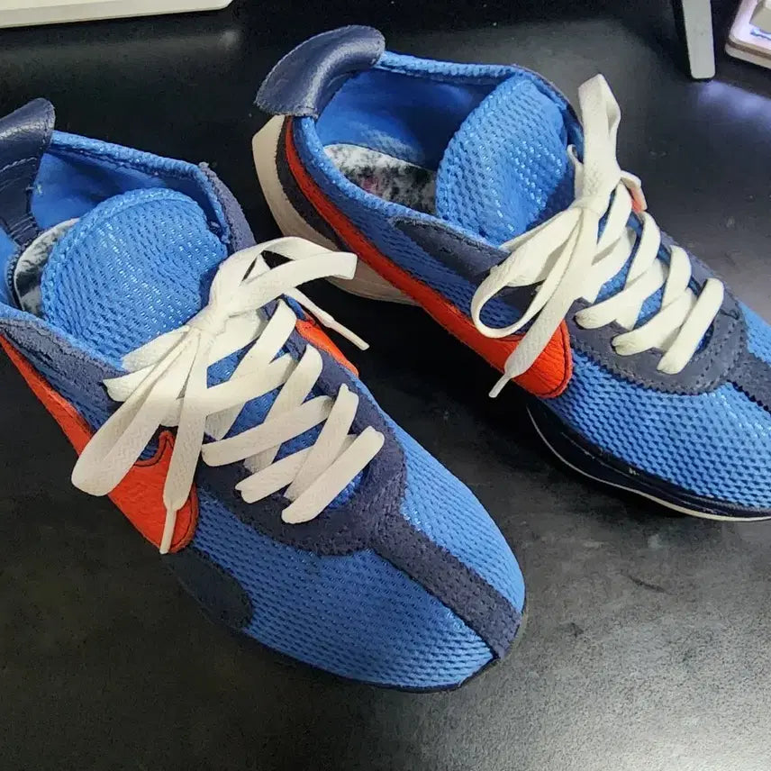 [BUNJANG] Nike Moon Racer QS Mountain Blue Team Orange Sneakers / [255] 나이키 문레이서 QS 블루 중고 팝니다