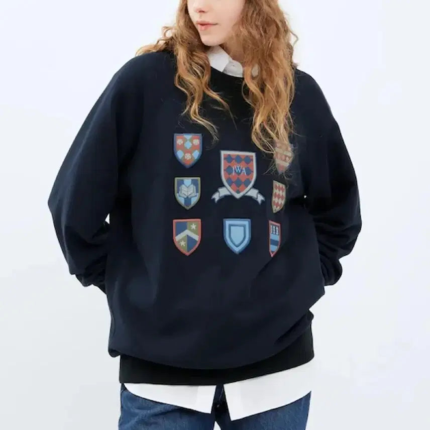 [BUNJANG] Uniqlo x JW Anderson Collaboration Sweatshirt Navy XL / 유니클로/ JW 앤더슨 맨투맨 스웻 스웨트셔츠 네이비/ XL