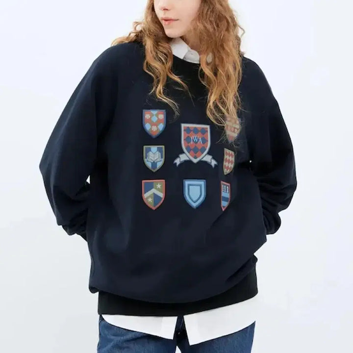 [BUNJANG] Uniqlo x JW Anderson Collaboration Sweatshirt Navy XL / 유니클로/ JW 앤더슨 맨투맨 스웻 스웨트셔츠 네이비/ XL