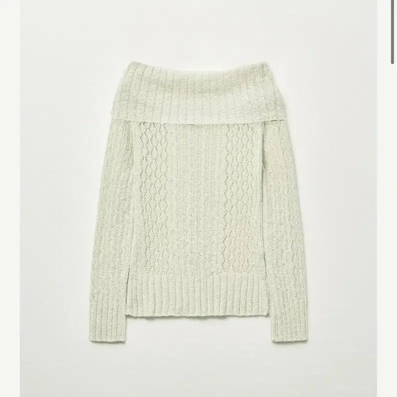 [BUNJANG] GED Ribbed Off-Shoulder Top - Pale Green (New) / (새상품) GED 게드 RIBBED OFF-SHOULDER TOP