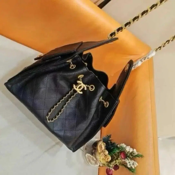 [BUNJANG] Chanel 25 Bag Small Black Gold Hardware Grained Calfskin / 샤넬 25백 스몰 블랙금장