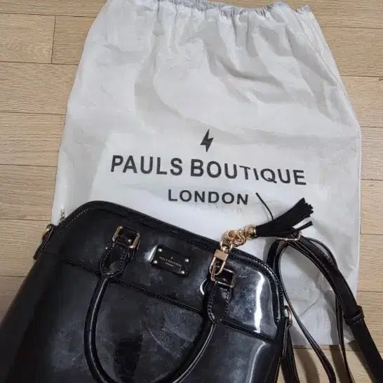 [BUNJANG] Pols Boutique Black Shoulder Bag / 폴스부티크 블랙 숄더백 가방