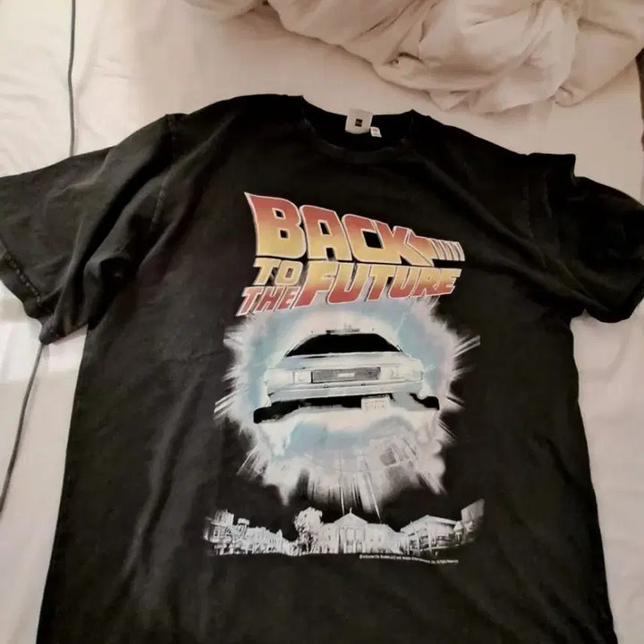[BUNJANG] GU Back to the Future T-Shirt / GU 백투더퓨처 반팔티