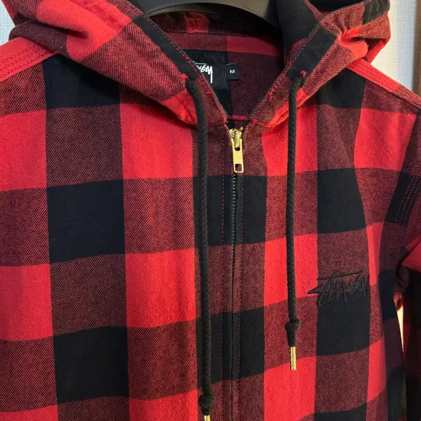 [BUNJANG] Stussy Buffalo Check Hooded Zip-Up Jacket (M) / [M]Stussy 스투시 버팔로 체크 후드 집업 자켓