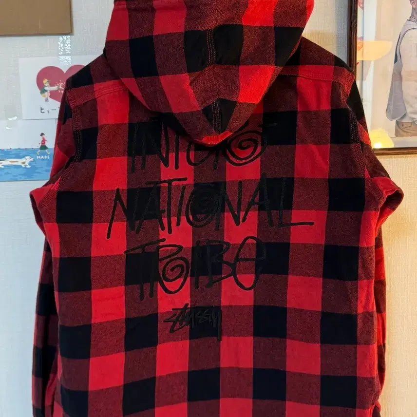 [BUNJANG] Stussy Buffalo Check Hooded Zip-Up Jacket (M) / [M]Stussy 스투시 버팔로 체크 후드 집업 자켓