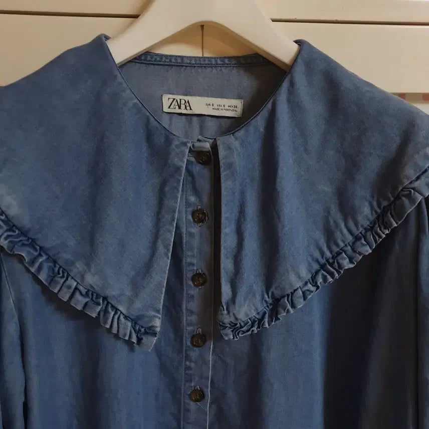 [BUNJANG] Zara Denim Blouse / 자라 데님,블라우스/55-날씬66