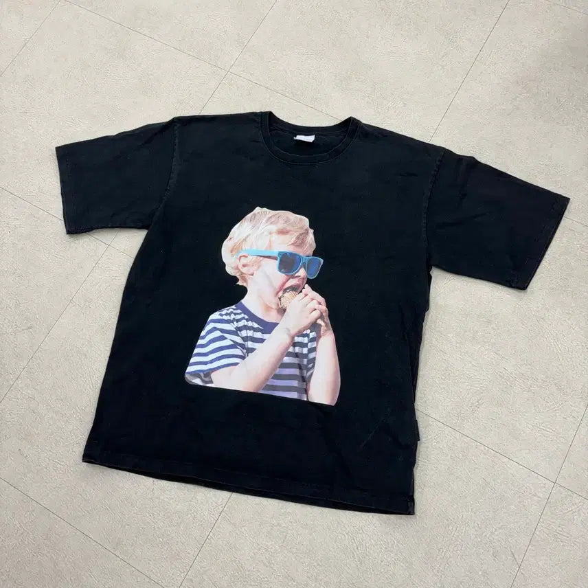 [BUNJANG] ACMEDRABI Ice Cream Kid Printing Short Sleeve T-Shirt / 아크메드라비 아이스크림 키드 프린팅 반팔티