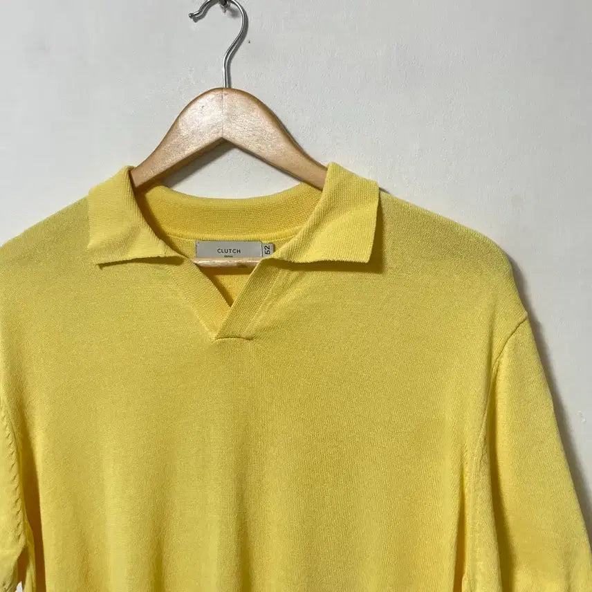 [BUNJANG] 100 CLUTCH Spandex Half-Sleeve Knit Polo Shirt / 100 CLUTCH 스판 반팔 니트 카라티 정품