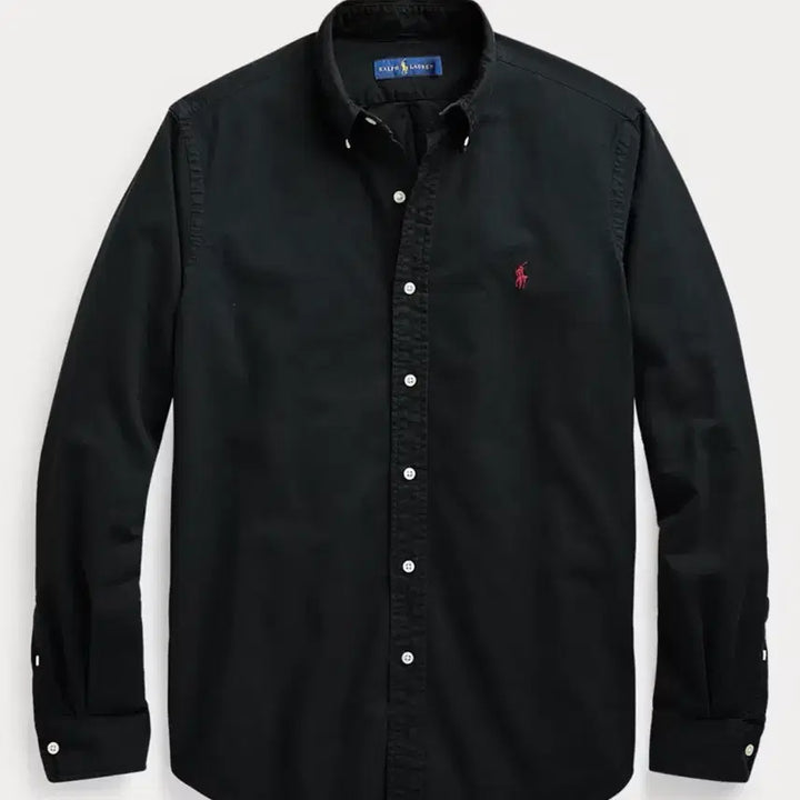 [BUNJANG] Polo Garment-Dyed Oxford Shirt Black M / 폴로 가먼트다이 옥스포드 셔츠 블랙 M