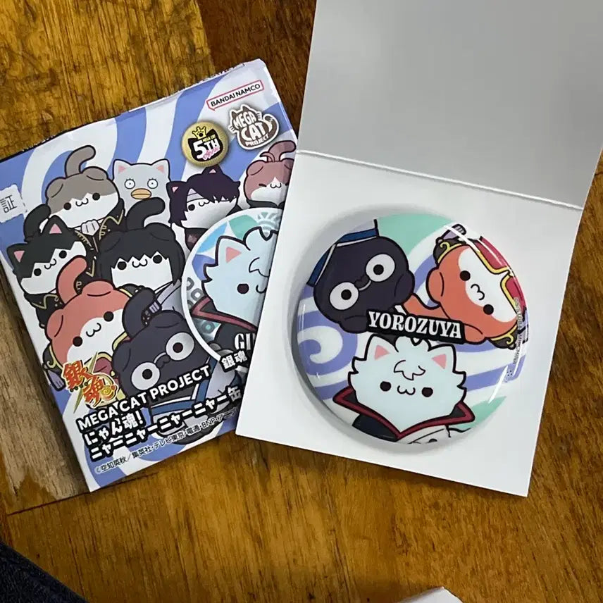 [BUNJANG] Gintama Megacats Gintoki Yorozuya Nyankon Badge / 은혼 메가캣 긴토키 해결사 냥혼 뱃지 판매