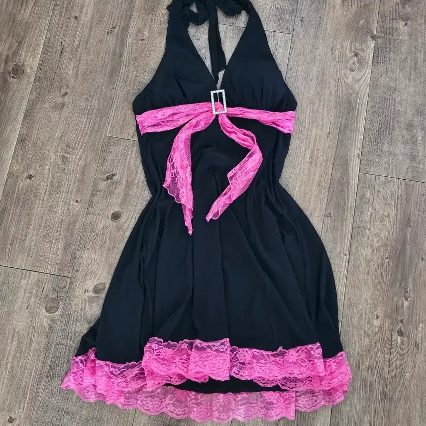 [SOLD OUT] 갸루 씬 핫핑크 원피스