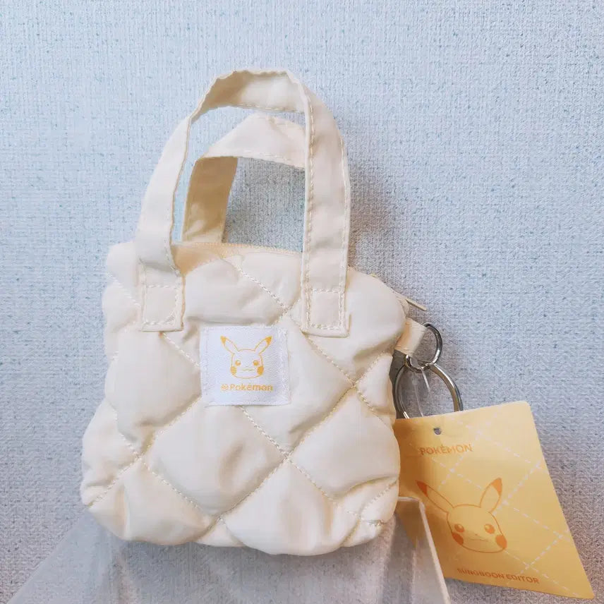 [BUNJANG] Seongbun Editor x Pokemon Pikachu Quilted Pouch Keyring / 올리브영 성분에디터 포켓몬 피카츄 퀼트 파우치 키링 판매