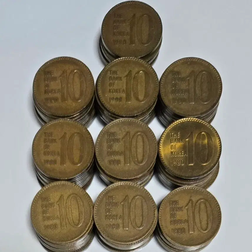[BUNJANG] 1980 10 Won Coin Bundle (100 pcs) / 화폐수집 1980년 10원 주화 100개 일괄