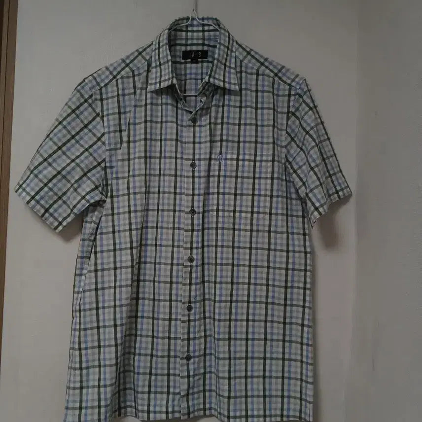 [BUNJANG] Daks Check Short Sleeve Shirt 95 / 닥스 체크 반팔 셔츠 95