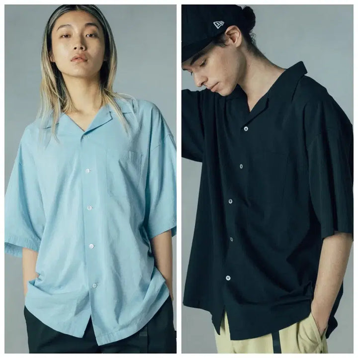 [BUNJANG] New Era Japan Black Label Open Collar Rayon Shirt (2XL) / 오픈카라 레이온 셔츠 (2XL) 뉴에라 JAPAN 블랙라벨