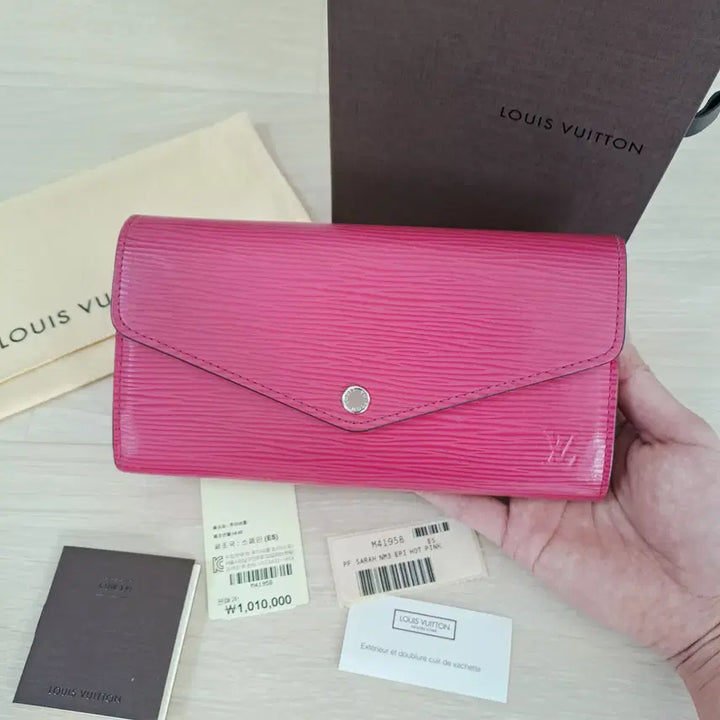 [BUNJANG] Louis Vuitton Sarah Epi Wallet Hot Pink / [100%/정품] 루이비통 사라 에피 핫핑크 장지갑