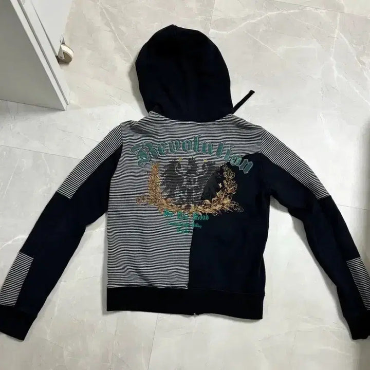 [BUNJANG] DOHC Vintage Stripe Zip-Up Hoodie / Dohc 후드집업 빈티지 스트라이프 후드집업