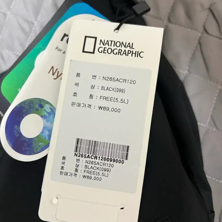 [BUNJANG] National Geographic Light Double Cross Bag Black / 내셔널지오그래픽 라이트 더블 크로스백