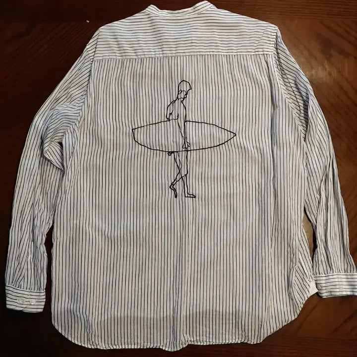 [BUNJANG] Surf Design Cotton Shirt - Large / 와이셔츠 / 서핑 디자인 L 라지 / 신세계 백화점 구매