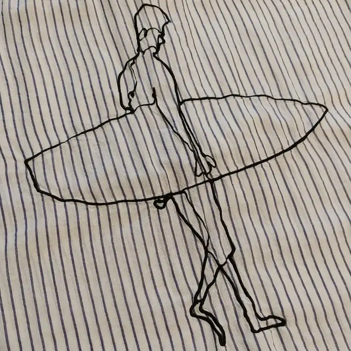 [BUNJANG] Surf Design Cotton Shirt - Large / 와이셔츠 / 서핑 디자인 L 라지 / 신세계 백화점 구매