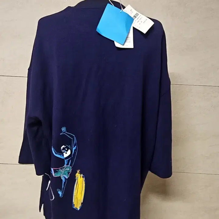 [BUNJANG] SIEG Dark Purple Embroidered Stitch Sweatshirt (Big Size) / (텍 붙은) SIEG 다크 퍼플 자수 스티치 맨투맨 (빅사이즈)